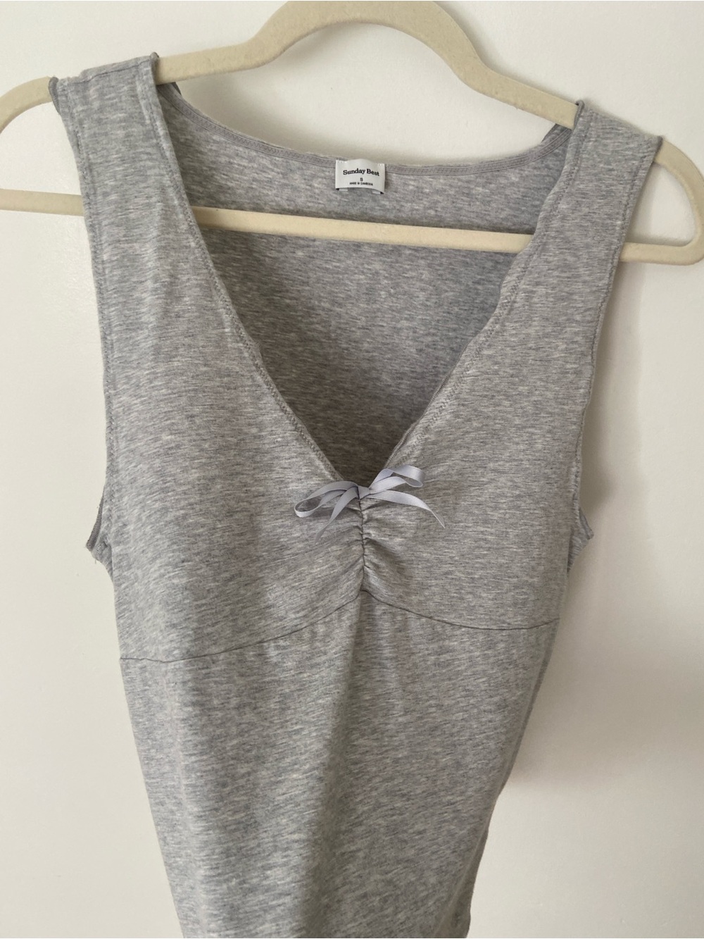 Aritzia Sunday Best Chill Nectar Top in Grey size Small
